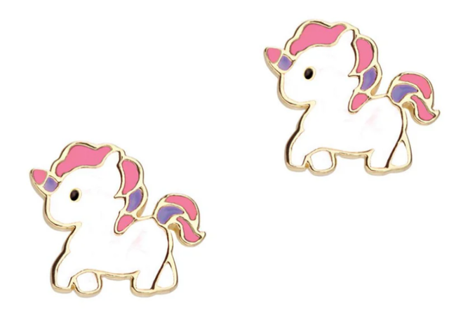 Silver Earring High Quality Enamel Earring Rhodium Plated