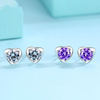 S925 Sterling Silver Heart-Shaped Earrings for Women Fashionable Gift