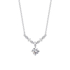 S925 Silver Zirconia Teardrop Necklace For Woman