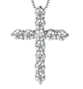 925 Silver Cross Necklace High Quality Polish Rhodium Plated