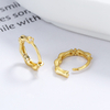 925 Sterling Silver Slub Earrings Design Tide Ear Ring For Woman