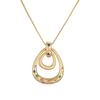 S925 Silver 18K Gold Plated Necklace Zircon Pendant For Woman