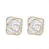 S925 Sterling Silver Flower Earrings Gold Plated Earring For Woman Wholesale