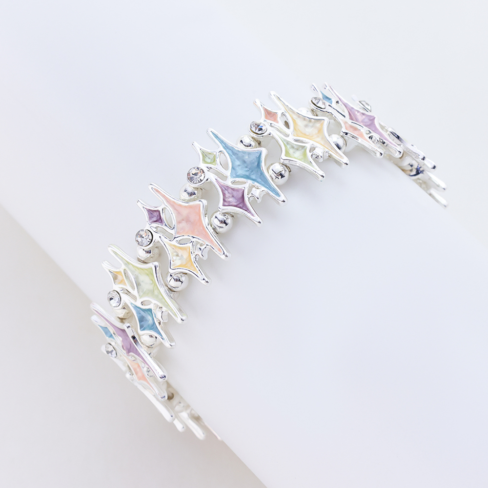Sterling Silver Star Paint Zircon Bracelet For Woman Gift