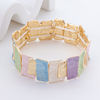 Sterling Silver Colorful Paint Adjustable Bracelet For Woman Gift