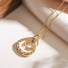 S925 Silver 18K Gold Plated Necklace Zircon Pendant For Woman