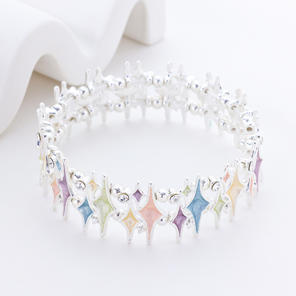 Sterling Silver Star Paint Zircon Bracelet For Woman Gift