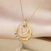 S925 Silver 18K Gold Plated Necklace Zircon Pendant For Woman