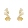 925 Sterling Silver Jewelry Plain Gold plated Spiral Earrings Nickel Free