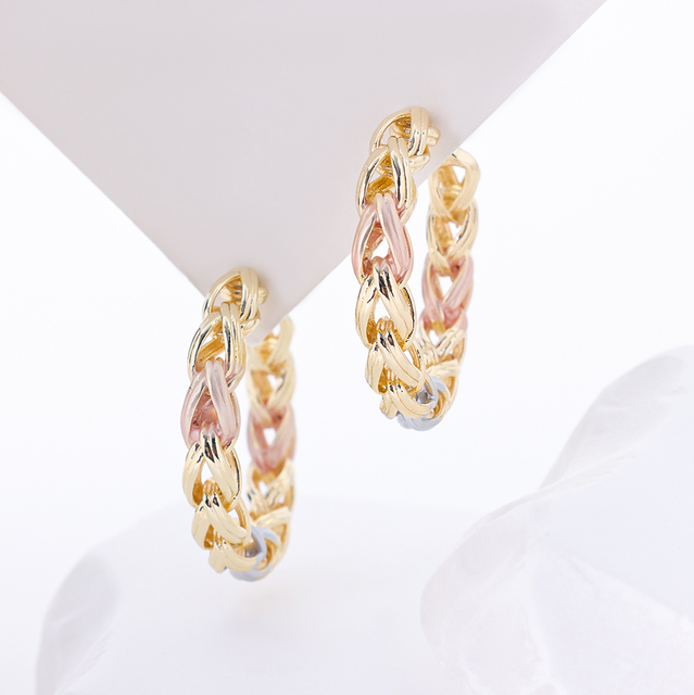 S925 Silver Plain Hoop Earrings Colored Painted Jewelry 18K Gold Plated Earrings