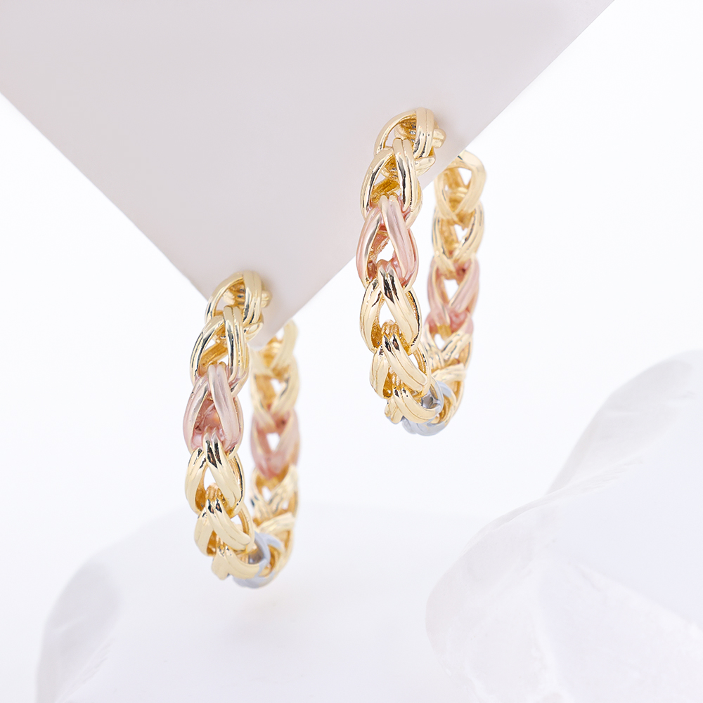 S925 Silver Plain Hoop Earrings Colored Painted Jewelry 18K Gold Plated Earrings