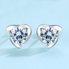 S925 Sterling Silver Heart-Shaped Earrings for Women Fashionable Gift
