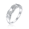 S925 Sterling Silver Zircon Heart Ring Wedding Accessories Nickel Free