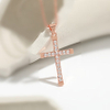 Cross Pendant Necklace 925 Sterling Silver 18k Gold Plated
