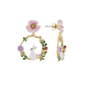 925 Sterling Silver Jewelry Colorful Enamel Rabbit Earrings 