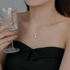 S925 Silver Zirconia Teardrop Necklace For Woman