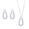 High Quality 925 Silver Rhodium Jewelry Set 