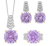 Rose Cutting Fashion 925 Silver Jewelry Set Diamond Cz for Women Girl 
