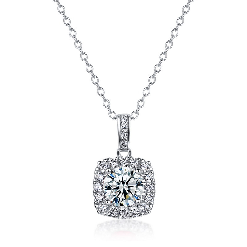 Sparkling 925 Sterling Silver Ruby Birthstone Necklaces for Women