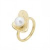 S925 sterling silver shell pearl firework close ring
