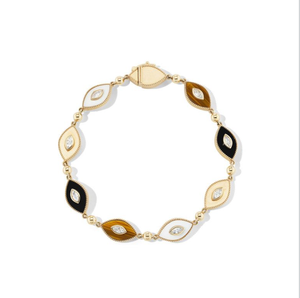Women Evil Eye Protection Bracelets 925 Sterling Silver Gold Plated Bracelets