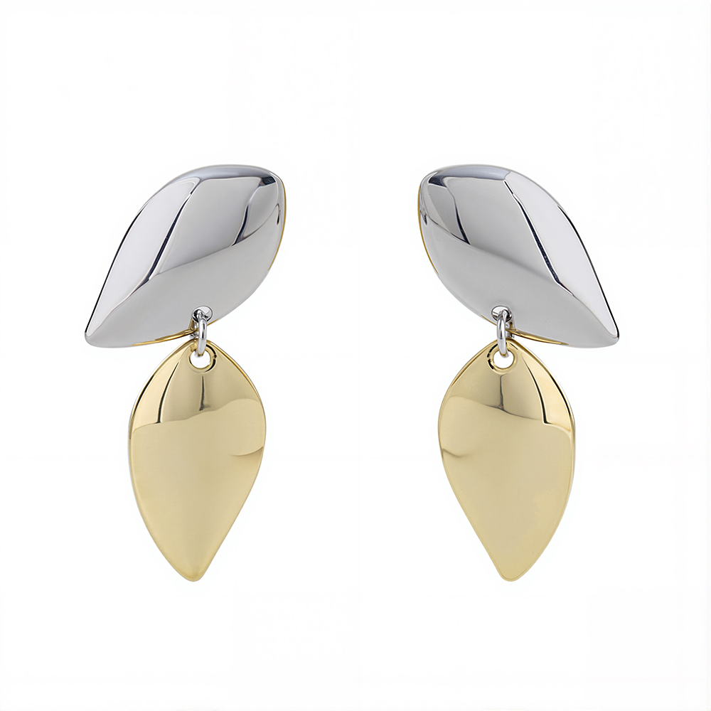 S925 Sterling Silver Earrings Two-Tone Earring For Woman Wholesale