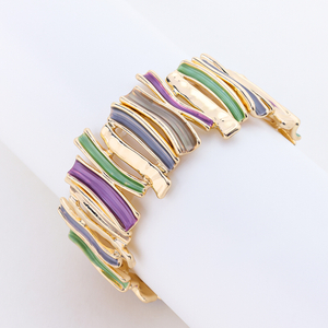 Colorful Paint Adjustable 925 Sterling Silver Bangle Bracelet For Woman Gift