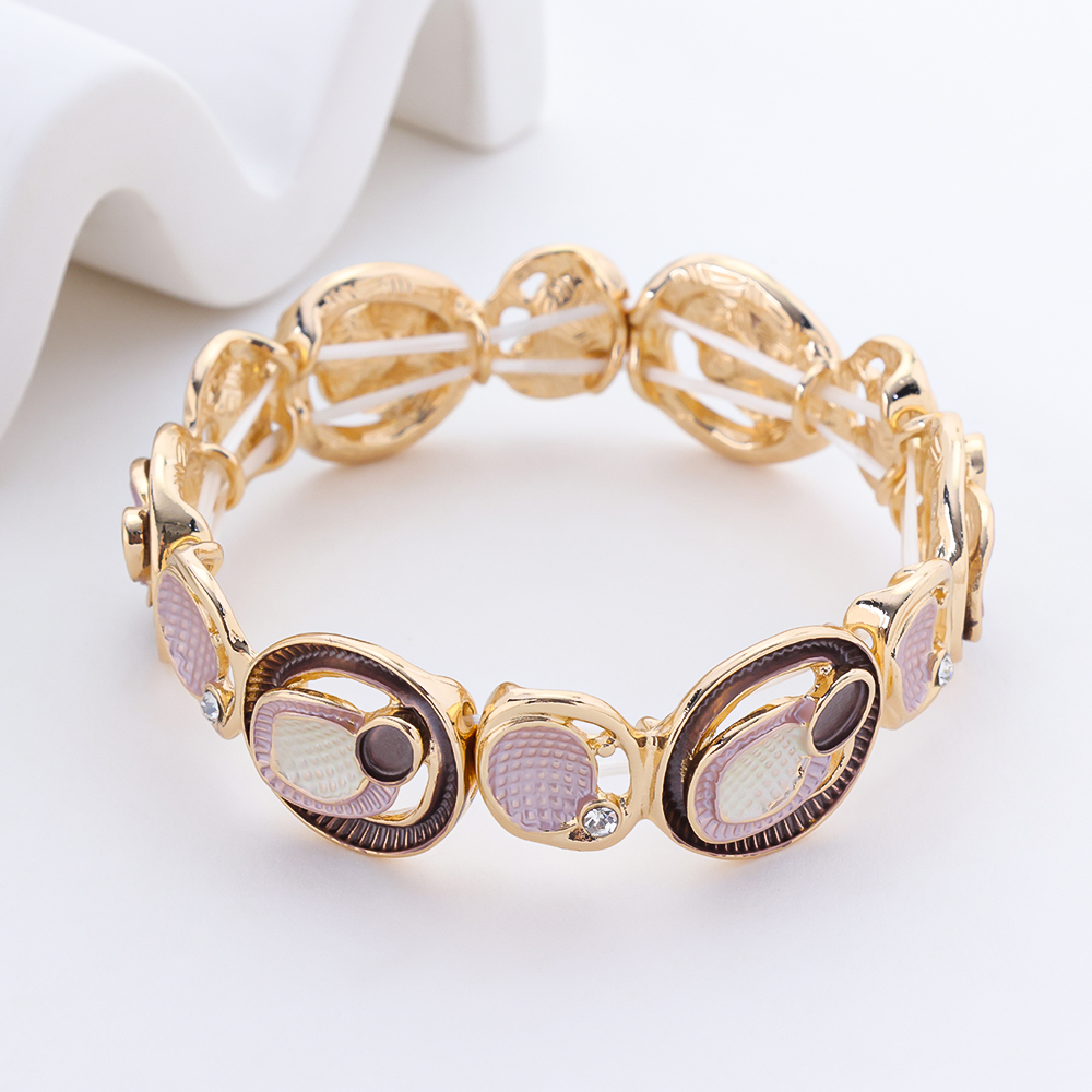 Sterling Silver Paint With Zircon Bracelet For Woman 