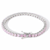 925 Silver CZ Jewelry Tennis Bracelet For Women MenJewelry Gift