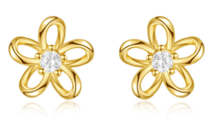 5A CZ Stud 925 Silver Earrings Small Fancy Earrings for Women