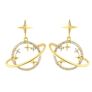 Planet Earrings Female S925 Sterling Silver Earrings Wholesale