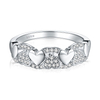 S925 Sterling Silver Zircon Heart Ring Wedding Accessories Nickel Free
