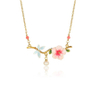 925 Sterling Silver Enamel Flower Adjustable Pendant Necklace for Women
