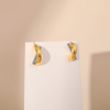 Sterling Silver Two-Tone Stud Earrings Fine Jewelry
