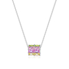 Ice cutting colored zirconium 925 silver pendant necklace for women wear