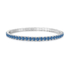 925 Silver bracelet for women's fashion, colorful and versatile tennis chain for girls, 3MM zircon inlaid silver jewelry