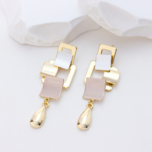 Unique Design Plain Earrimgs S925 Silver Painted 18k Gold Plated Jewelry Earring 