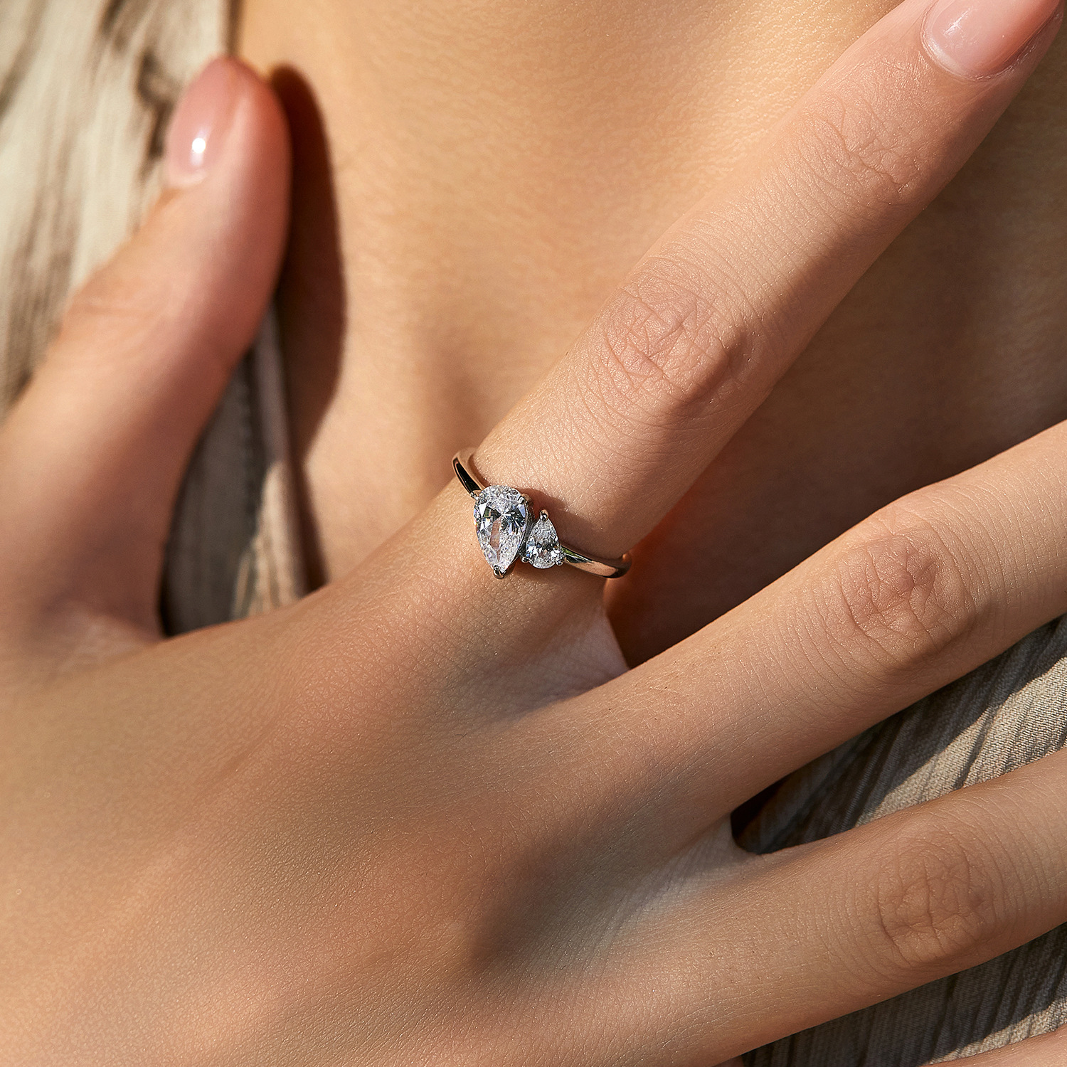 Fashion Rhodium 925 Silver Rings Simple Jewelry For Women Girl