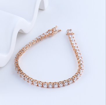 925 Silver CZ Jewelry Tennis Bracelet For Women MenJewelry Gift