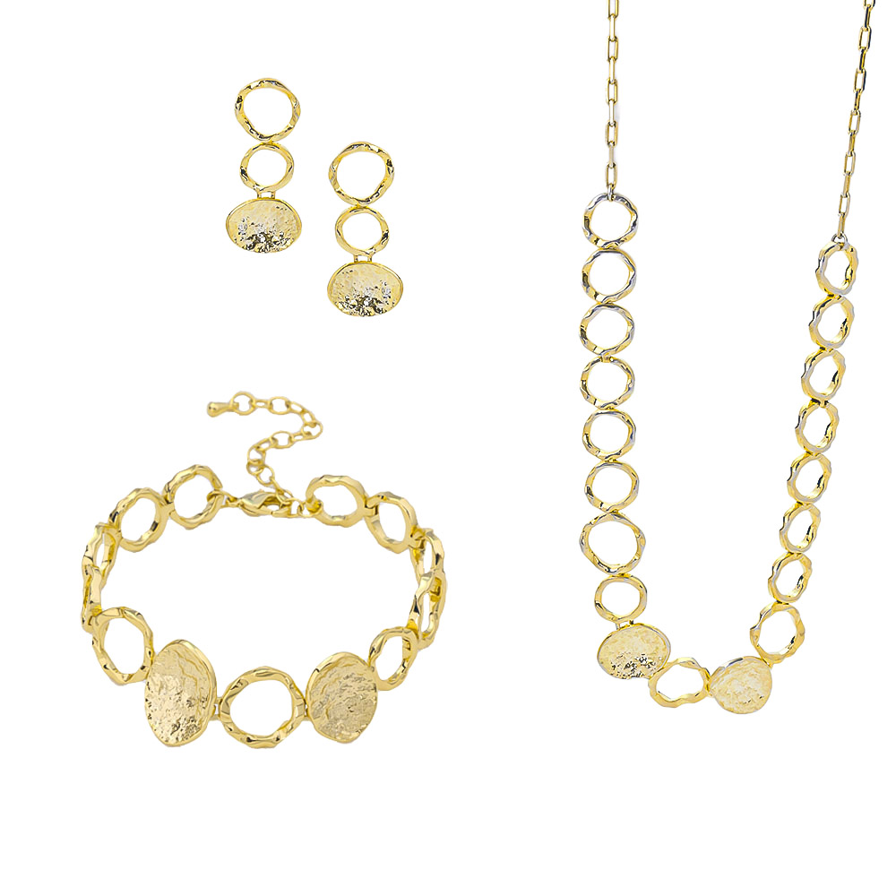 S925 Sterling Silver Special Design Plain Jewelry Set For Ladies