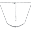 S925 Silver Necklace Girls Smile Row Drill Geometric Pendant For Woman