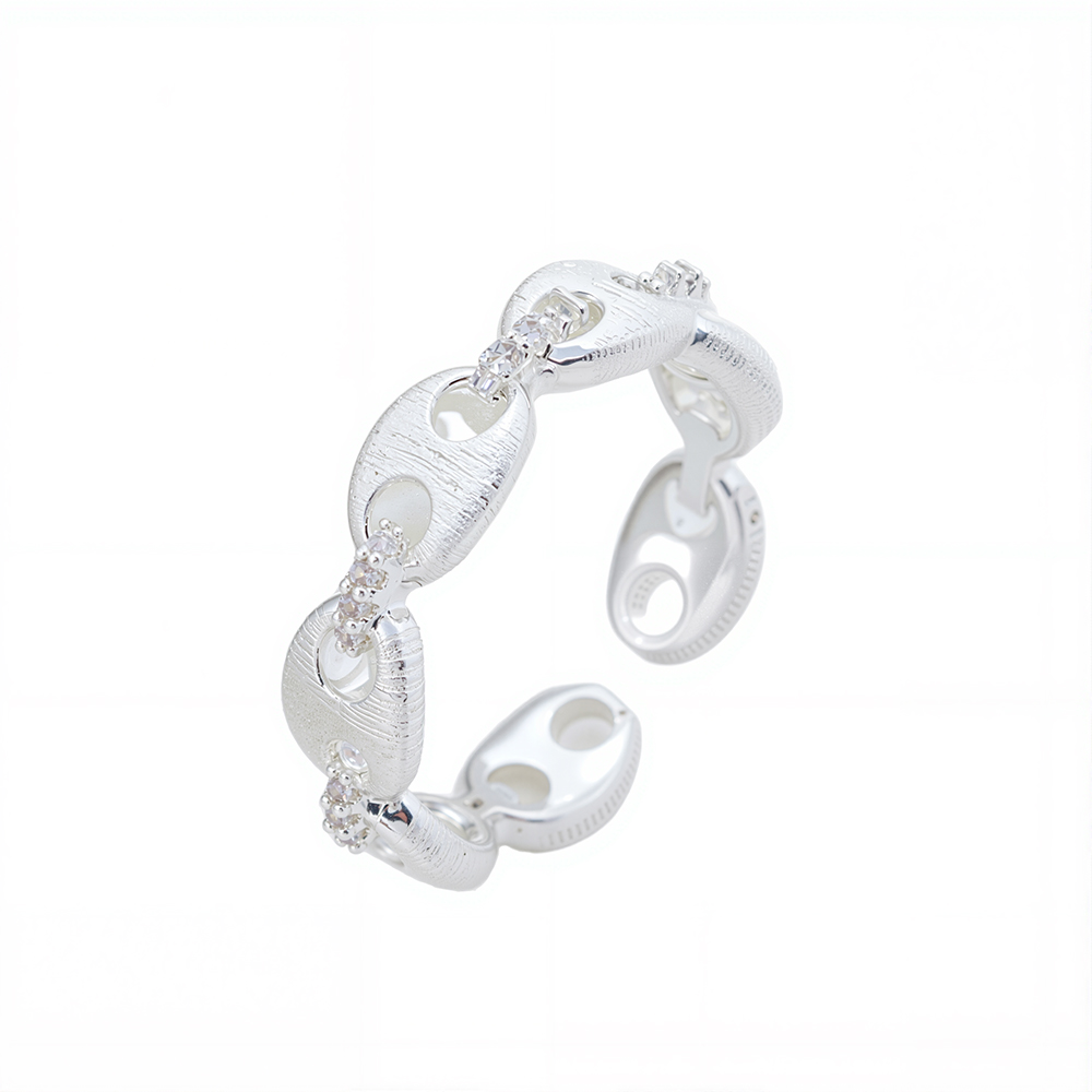 S925 Sterling Silver 5A Zircon Adjustable Ring For Woman