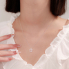 S999 Sterling Silver Five-pointed Star Necklace For Woman