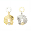 Fan-Shaped Pendant Earrings with Pearl - Gold & Silver Color Fashion Jewelry for Women, Dangle Drop Earrings with Textured Design