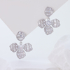  Wholesale Flower S925 Sterling Silver Earrings Rhodium Gold Plated Earring For Woman 