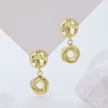 18K Gold Plated Sterling Silver Abstract Knot Drop Earrings for Women – Elegant Twisted Dangle Earrings with Textured Irregular Design, Fashion Jewelry Gift for Her
