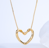S925 Sterling Silver Plain Heart Necklace Gift For Ladies