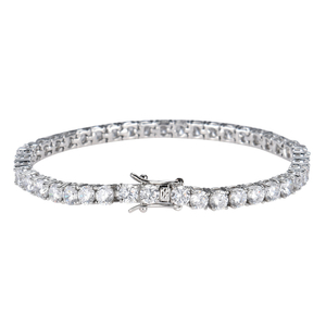 925 Silver CZ Jewelry Tennis Bracelet For Women MenJewelry Gift