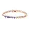 Sterling Silver Tennis Chain Zircon Bracelet For Woman