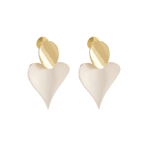 S925 Sterling Silver Two Tone Love Earrings For Women Girl